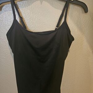 PINK Victoria's Secret Black Tank Top Camisole Adjustable Straps M Black